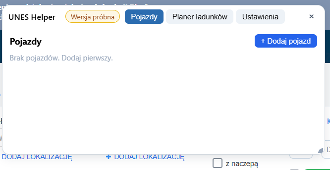 Zarządzanie pojazdami — podgląd